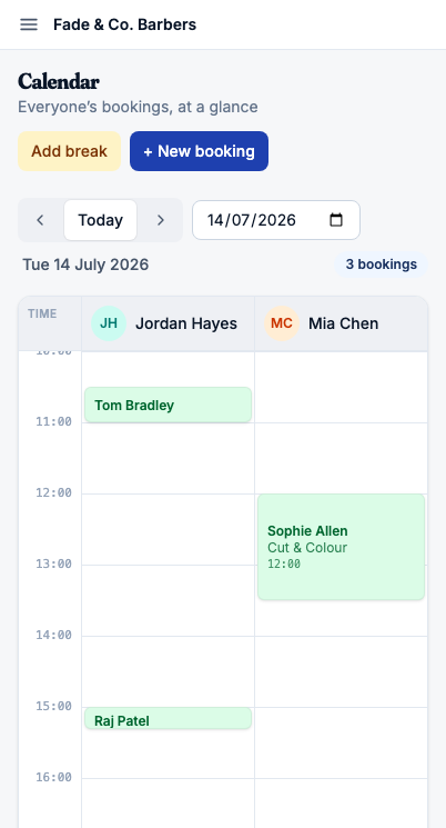 Owner dashboard