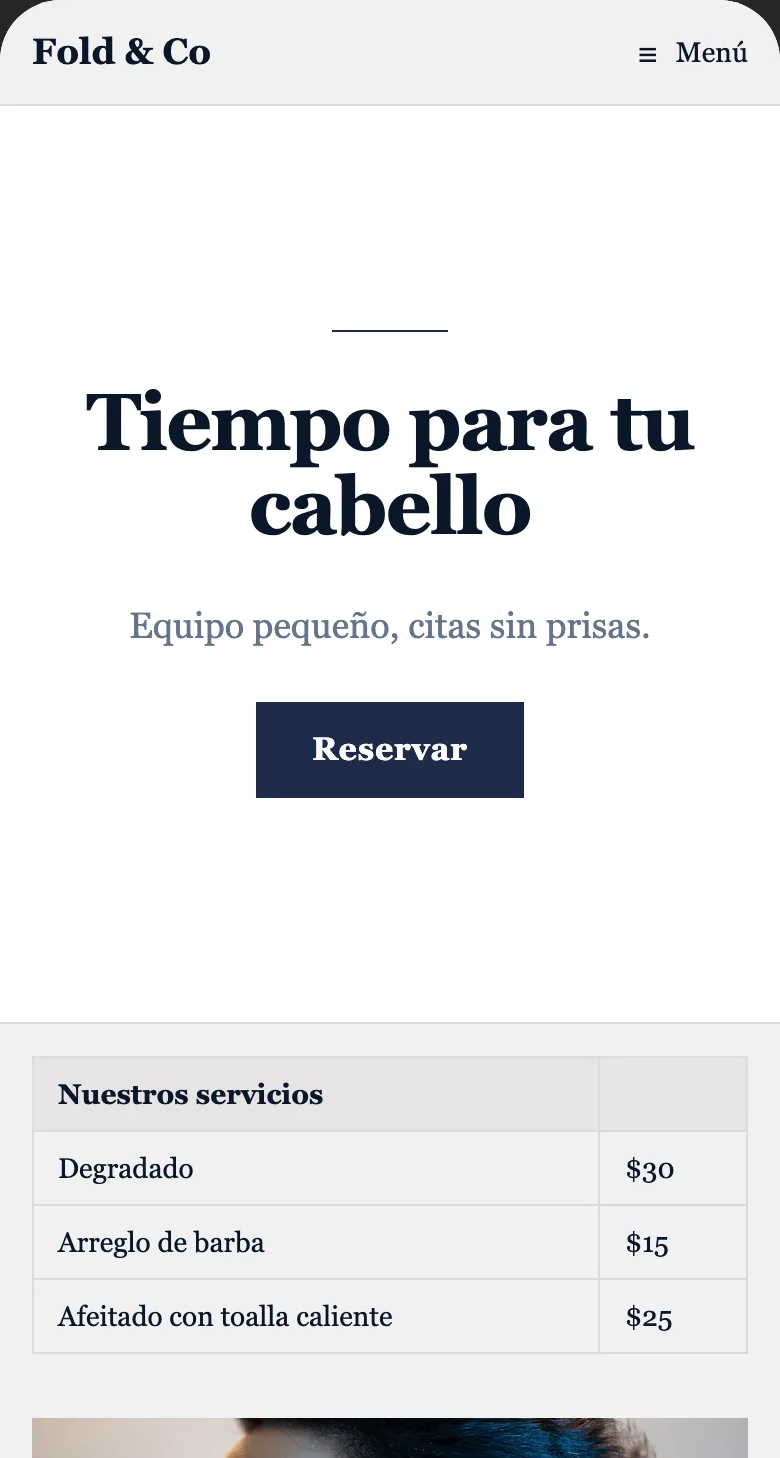 Tu sitio web