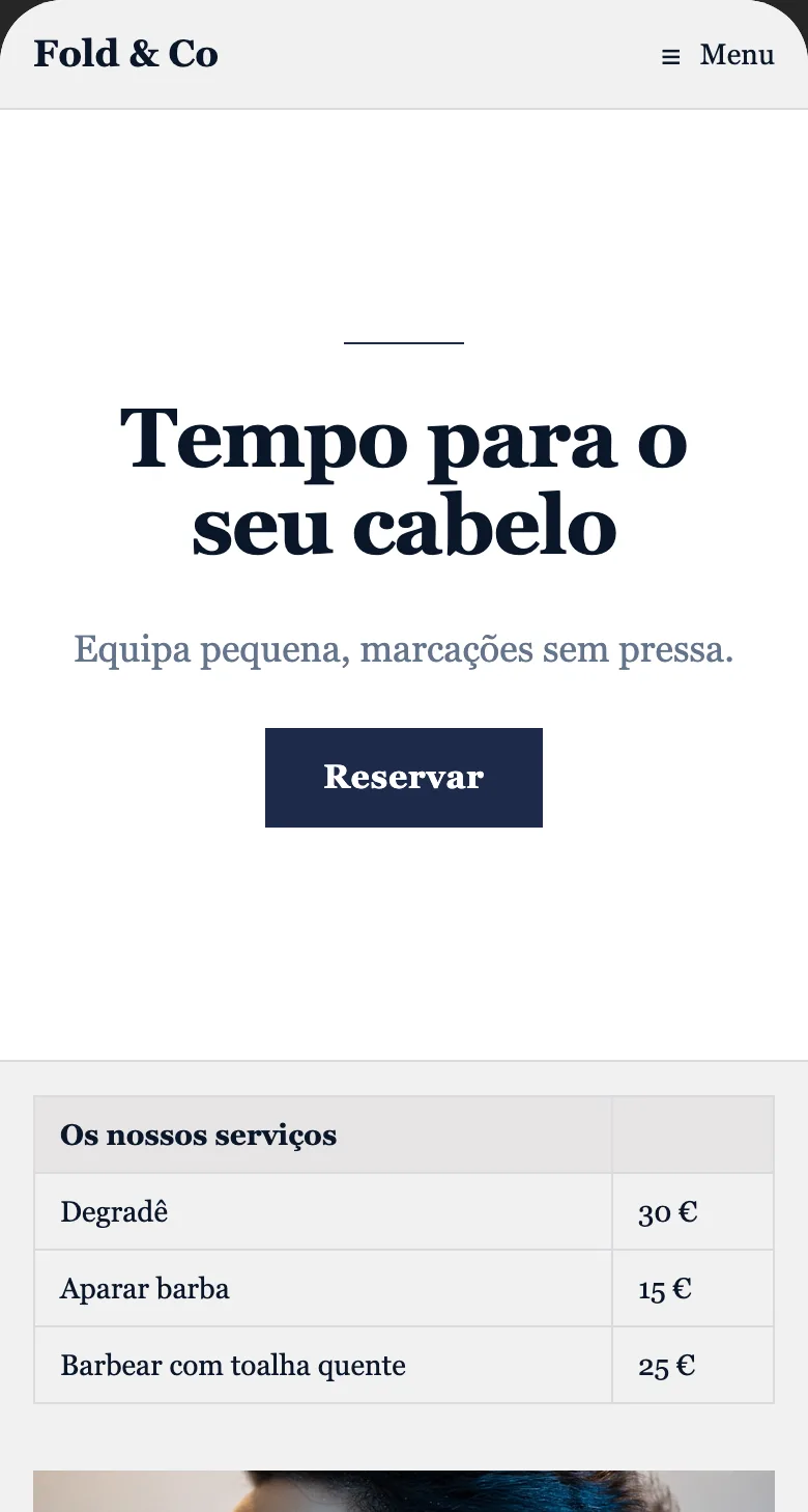 O seu site