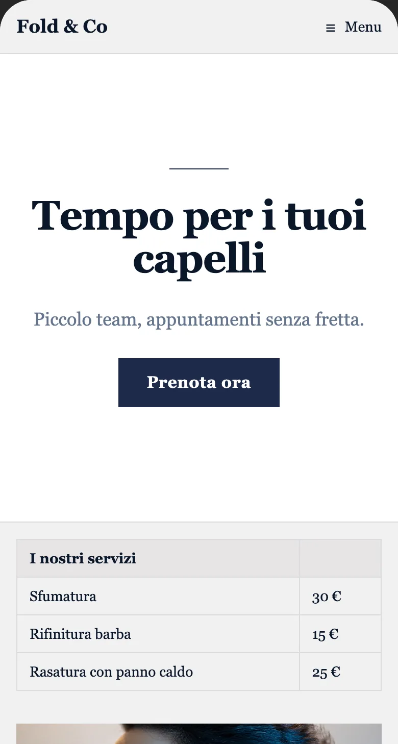 Il tuo sito web