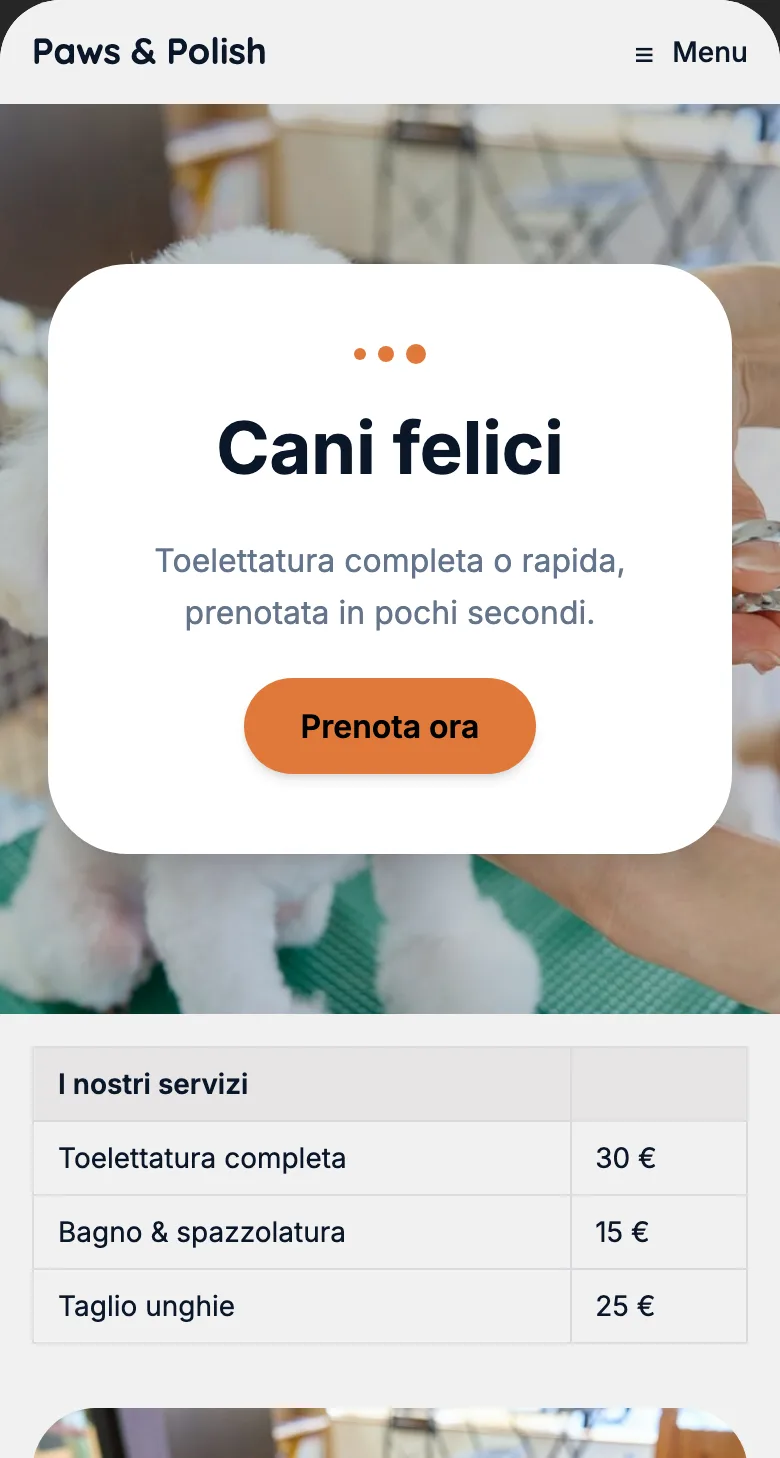 Toelettatura cani